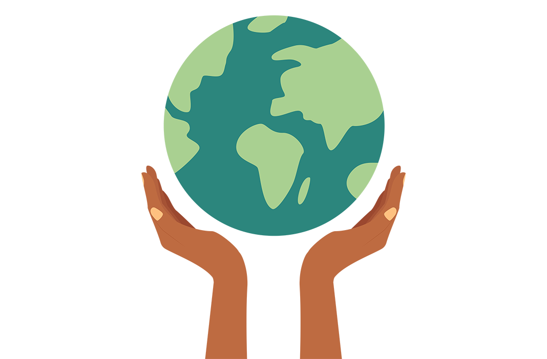 Green Earth in Hands